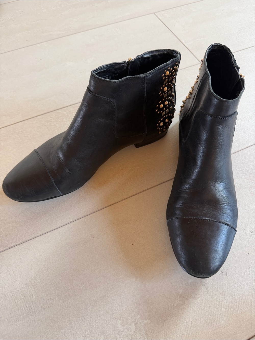 Vintage BCBGMAXAZRIA Studded Ankle Boots